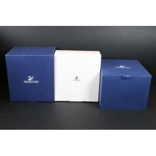 106 - Eleven boxed Swarovski crystal glass ornaments, to include Tiger Cub (originally only available to S... 