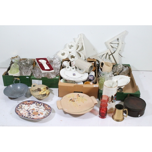 109 - Collection of mixed ceramic, glass, metal and wooden items, to include one Villeroy & Boch 'Old Luxe... 