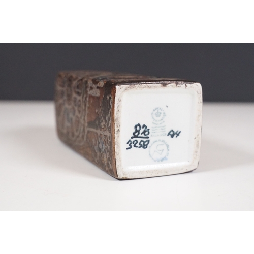 61 - Nils Thorsson for Royal Copenhagen Baca Fajance vase, makers marks 'AH' and factory mark to bottom, ... 