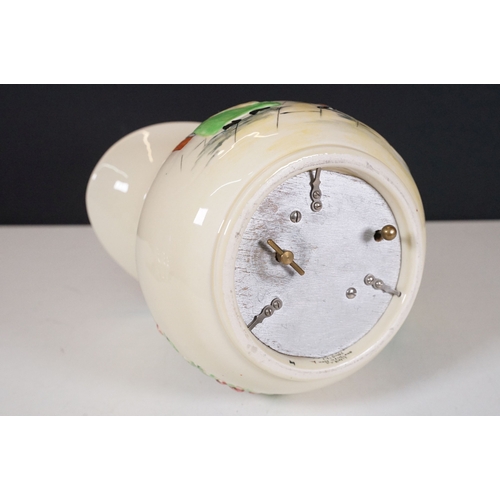 62 - Crown Devon Fieldings musical jug, moulded in relief with an interior scene, with Auld Lang Syne poe... 