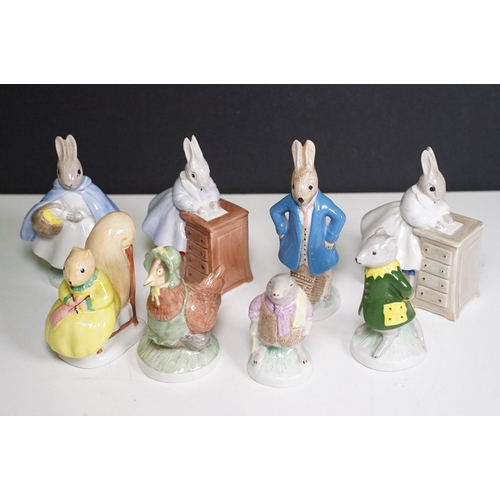 70 - Collection of eight Coalport Margaret Tempest animal figurines to include Little Grey Rabbit Squirre... 