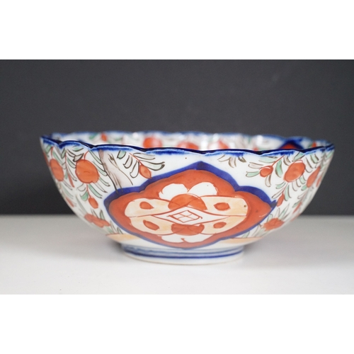 73 - Late 19th Century Chinese Famille Rose bowl with floral, figural and bird decoration throughout with... 