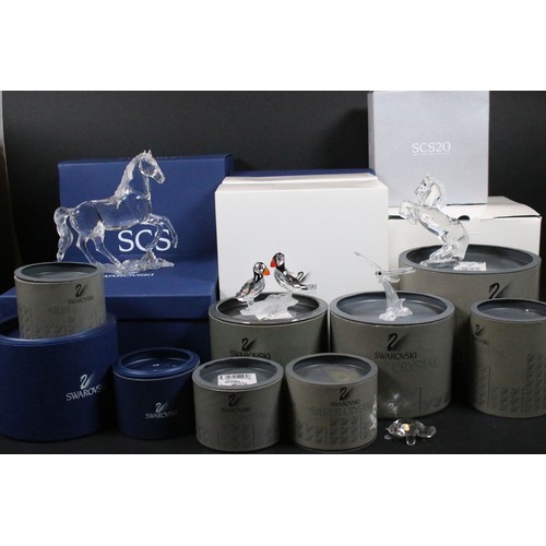 96 - Collection of boxed Swarovski crystal glass ornaments, to include 'The Collector' 0871895 from Swaro... 