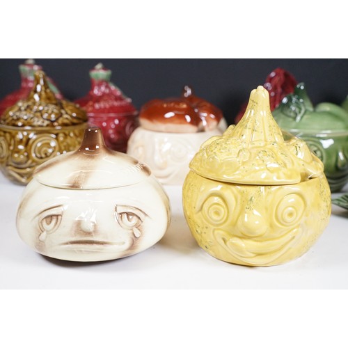 119 - Collection of Sylvac face saucepots and dinnerware, to include two apple sauce pots, three beetroot ... 