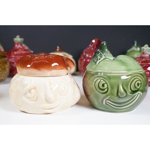 119 - Collection of Sylvac face saucepots and dinnerware, to include two apple sauce pots, three beetroot ... 