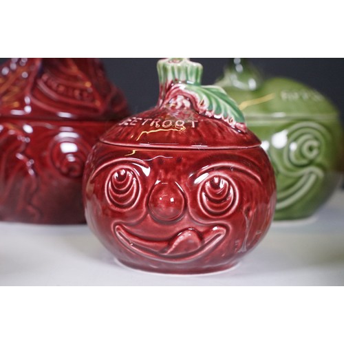 119 - Collection of Sylvac face saucepots and dinnerware, to include two apple sauce pots, three beetroot ... 