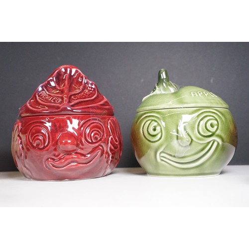 119 - Collection of Sylvac face saucepots and dinnerware, to include two apple sauce pots, three beetroot ... 