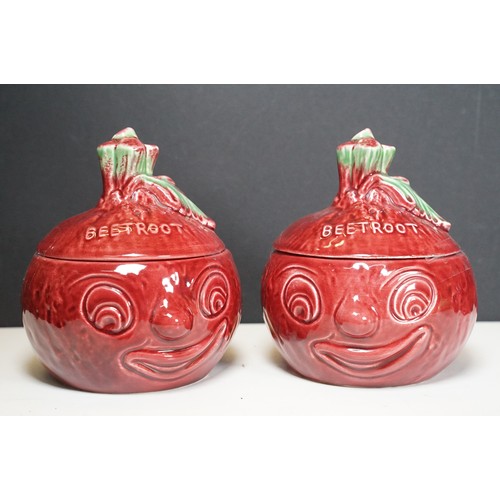 119 - Collection of Sylvac face saucepots and dinnerware, to include two apple sauce pots, three beetroot ... 