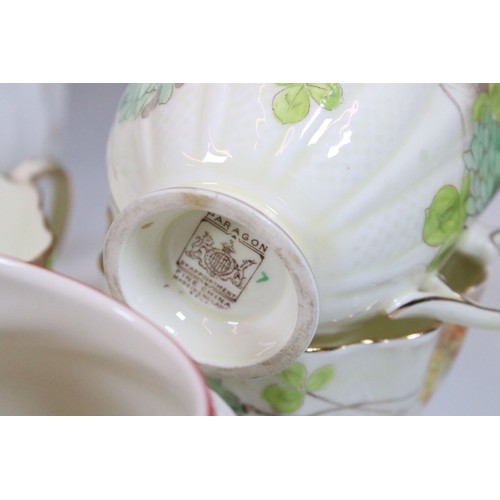 98 - Group of mixed ceramics and glass, to include a Regency Ironstone Chinoiserie fish bowl planter, Par... 