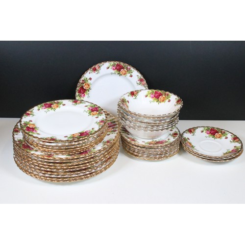 104 - Royal Albert 'Old Country Roses' pattern part dinner and tea set, to include one tureen with lid, on... 