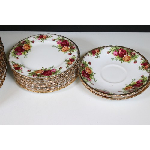 104 - Royal Albert 'Old Country Roses' pattern part dinner and tea set, to include one tureen with lid, on... 