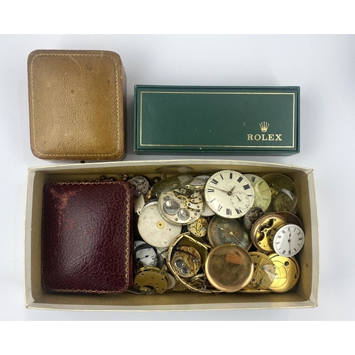 208 - A quantity of watch movements to include a fusee pocket watch movement, detailed James Brown Liverpo... 