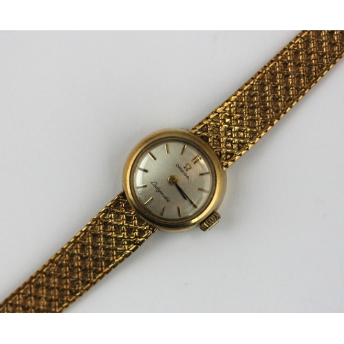 220 - An Omega Ladymatic 9ct gold ladys bracelet wristwatch gross weight 23.8g