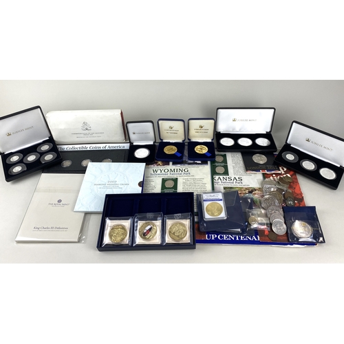 275 - A collection of coins: mostly cased sets, to include Commonwealth of the Bahamas Proof Set, The Prin... 