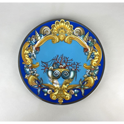 13 - A Rosenthal Versace 'Les Tresors de la Mer' large ceramic plate 31cm diameter, with box... 