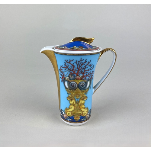 14 - A Rosenthal Versace 'Ikarus' jug and cover 10cm high, with box