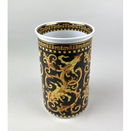 15 - A Rosenthal Versace 'Barocco' cylinder vase 14cm high