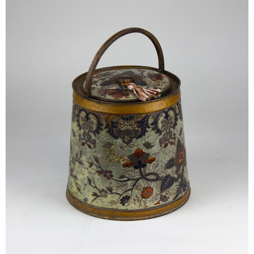 182 - A vintage Coleman's mustard tin, early 20th century, the tapered circular form decorated in a chintz... 