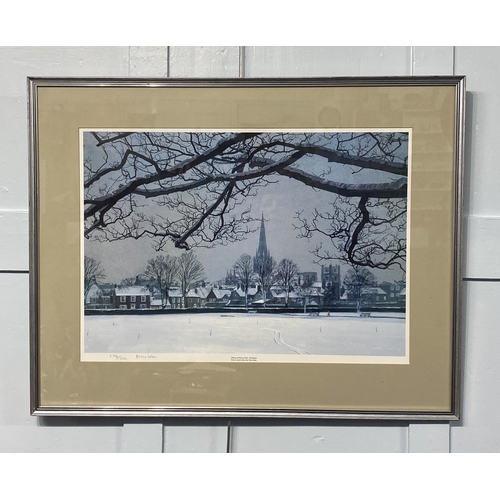 308 - Peter Iden (1945-2012), Winter in Priory Park, Chichester, limited edition colour print numbered 274... 