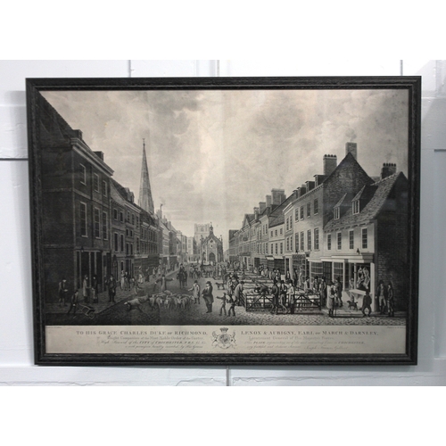 315 - An antique engraving of old Chichester: entitled 'To his Grace, Charles Duke of Richmond, Lenox &... 