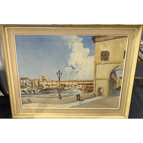 333 - Godfrey Gilbert (early 20th century), three views of Italy, all oils on canvas, all signed, to inclu... 