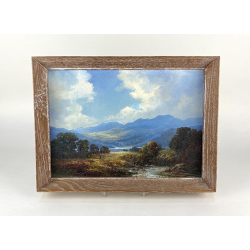 336 - Douglas Falconer, 'Part of Ullswater, The Lake District England', oil on board, signed, verso inscri... 