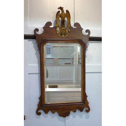 578 - A George III style fret cut mirror with gilt eagle surmount, ht.102cm... 