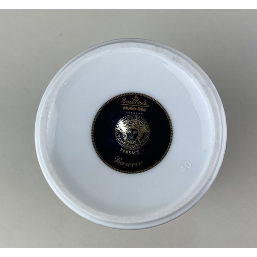 83 - A Rosenthal Versace 'Barocco' cylinder vase 14cm high