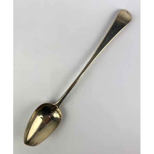 106 - A George III silver basting spoon, maker TN, London 1796, 31cm long, 3.5oz... 