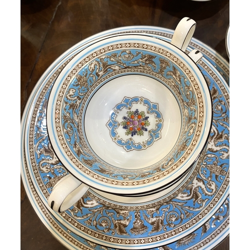 429 - An extensive Wedgwood Florentine Turquoise part dinner, tea and coffee service to include teapot, co... 