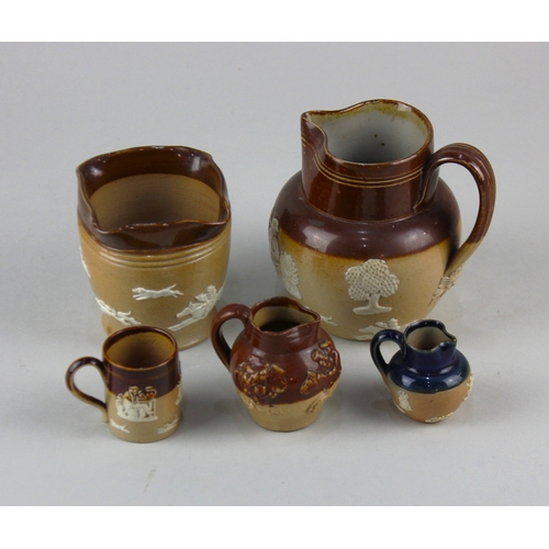 454 - Four pieces of Doulton 'Harvest ware' stoneware, late 19th / early 20th century, comprising a miniat... 