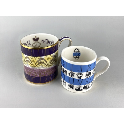 465 - A 1990s Wedgwood 'Alphabet' mug designed by Eric Ravilious, a limited edition produced by Towner Art... 