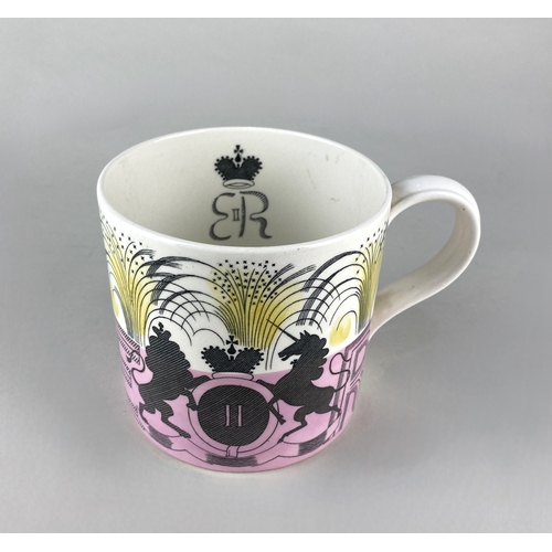 466 - An Eric Ravilious Wedgwood mug 'To commemorate the Coronation of H.M.Queen Elizabeth II 1953' , with... 