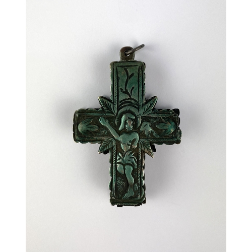 133 - Antiquities: a Byzantine reliquary pendant cross, 6.5cm long.