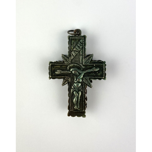 133 - Antiquities: a Byzantine reliquary pendant cross, 6.5cm long.