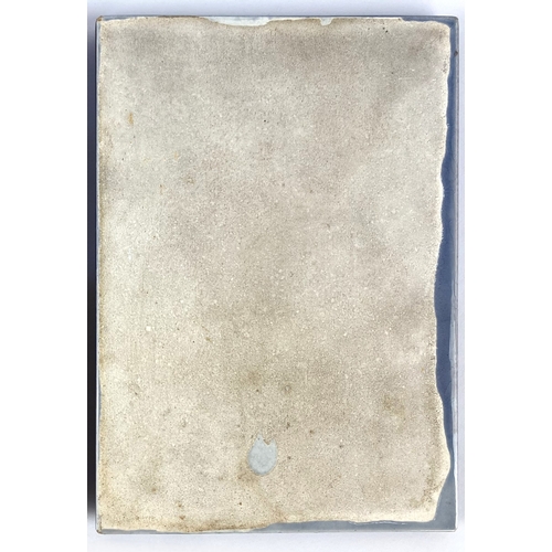 29 - A Carters of Poole style Emaux Ombrants tile depicting Admiral Sir John Jellicoe, (no maker's marks)... 