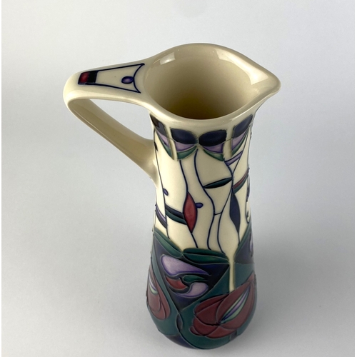 47 - A Moorcroft pottery Mackintosh pattern slender jug / ewer, 24cm high... 