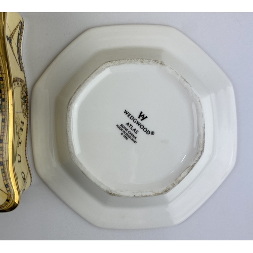 23 - A collection of Wedgwood 'Atlas' pattern porcelain to include a domed paperweight, rectangular dish ... 