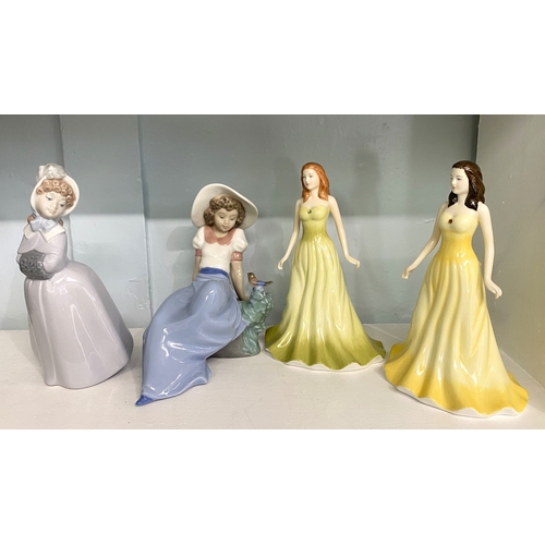 32 - Two Royal Doulton 'The Gemstones Collection' ceramic figures of ladies comprising August Peridot and... 