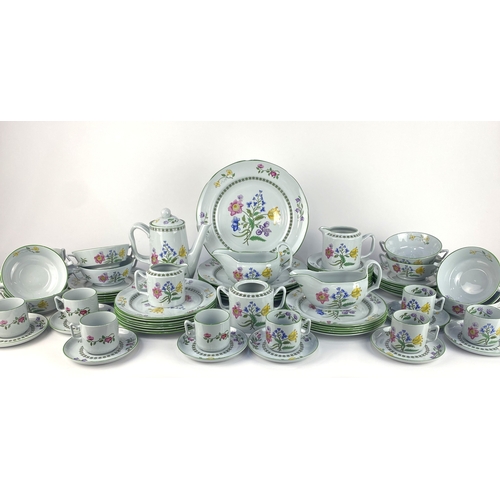 39 - A Spode 'Summer Palace' pattern part coffee and dinner service to include coffee pot, sugar bowl, cr... 
