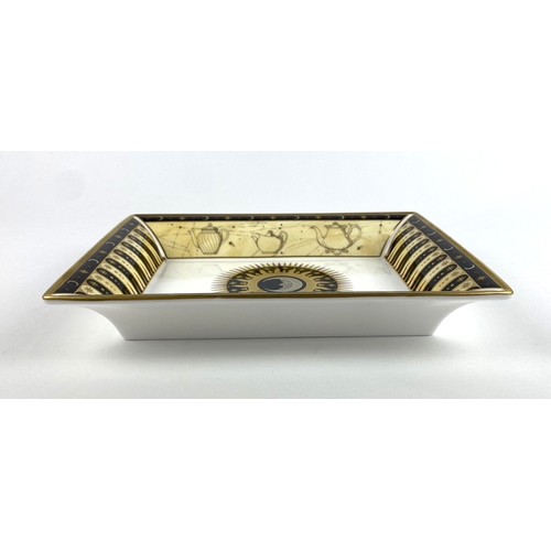 46 - A Royal Worcester porcelain 'Celebration 2001' rectangular dish commemorating the 250th Anniversary ... 