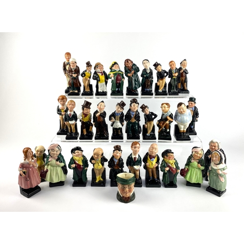 8 - A collection of thirty-two Royal Doulton Dickens series figures, including; Jingle (x2), Dick Swivel... 