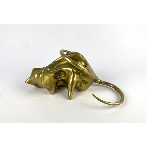143 -  Fernando Suarez (Spanish), A bronze sculpture of a bull, signed and numbered 2/36, 21cm long... 