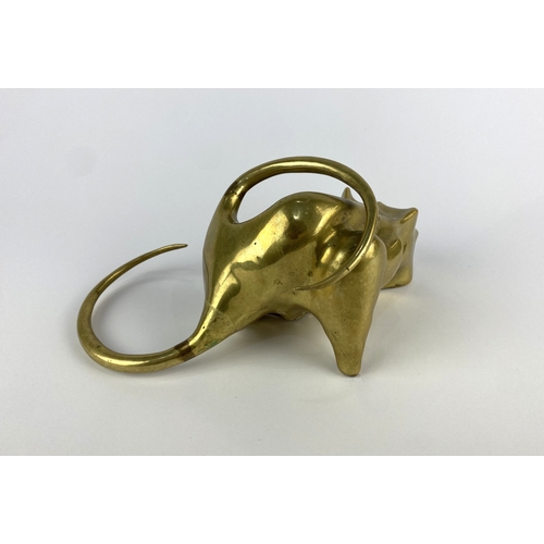 143 -  Fernando Suarez (Spanish), A bronze sculpture of a bull, signed and numbered 2/36, 21cm long... 
