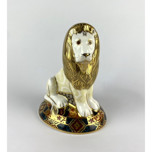 33 - A Royal Crown Derby limited edition 'Heraldic Lion' paperweight, from the second series inspired by ... 
