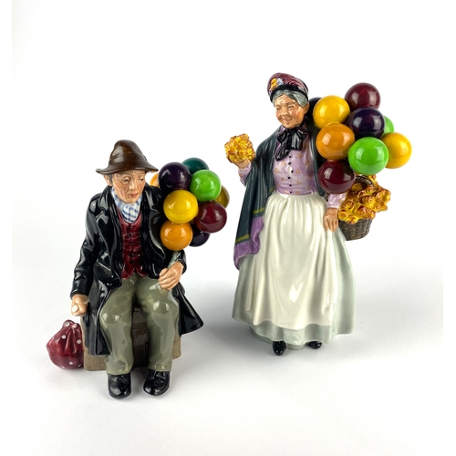 38 - A Royal Doulton figure 'The Balloon Man' HN1954, together with a Royal Doulton Figure 'Biddy Pennyfa... 