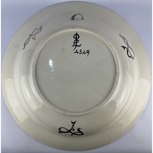 4 - A large Art Pottery silver lustre wall charger by Louise Powell (British, 1865-1956) for Wedgwood, p... 