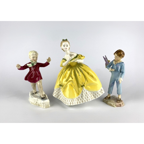 40 - Two Royal Worcester porcelain figures 'Parakeet' and 'January', modelled by F.G. Doughty, 3087 and 3... 
