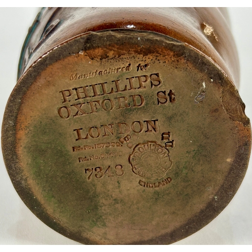 7 - A Doulton Lambeth stoneware beaker, manufactured for Phillips, Oxford Street, London, late 19th / ea... 