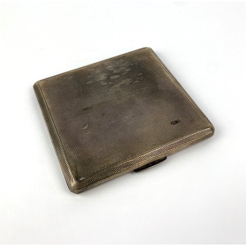 54 - A George V silver square cigarette case, by Alexander Clark & Co. Ltd., Birmingham, 1935 (Jubile... 